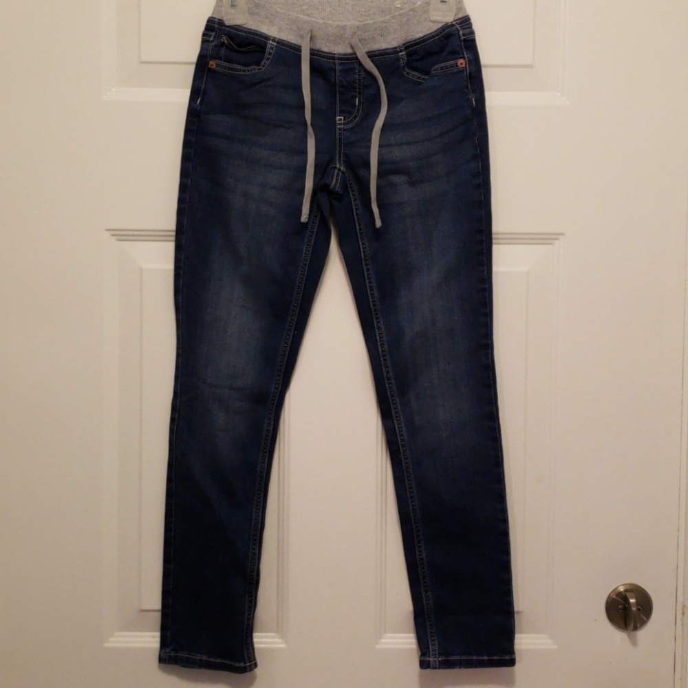 Justice Mid Rise Knit Waist Super Skinny Jeans S12